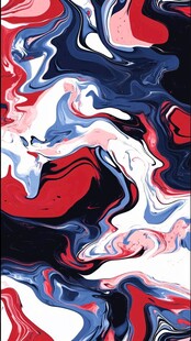 红蓝白流体艺术抽象图案