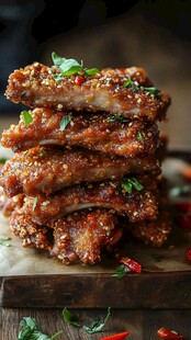 香辣美味烤排骨诱人呈现