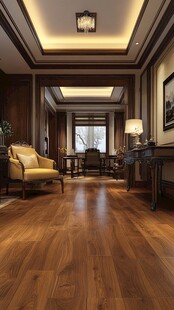 中式典雅客厅木地板空间