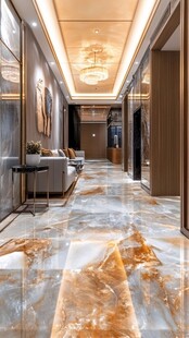 豪华大理石走廊室内景致