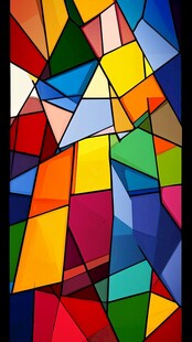 彩色几何玻璃图案艺术