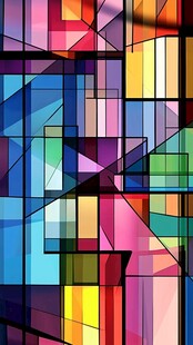 多彩几何抽象艺术图案