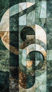 几何大理石拼接艺术图案