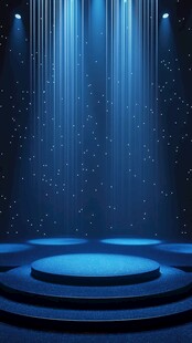 蓝色梦幻舞台灯光场景