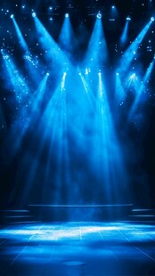 蓝色舞台灯光特效场景