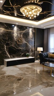奢华大理石客厅室内美景