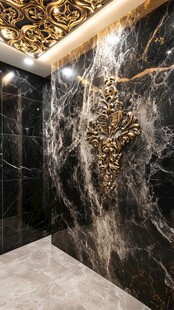 奢华黑金风墙面装饰设计