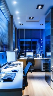 现代科技感十足的办公空间