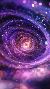 梦幻紫色星系漩涡景象