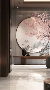 中式玄关景 雅致艺术氛围