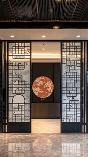 中式典雅室内隔断装饰设计