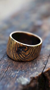 木纹戒指 独特的自然风饰品