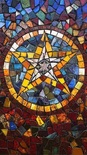 彩色马赛克星形图案艺术