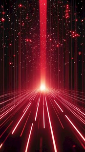 红色科技光线未来感场景