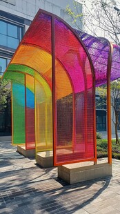 彩色梦幻户外艺术装置