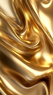 金色流动质感背景纹理
