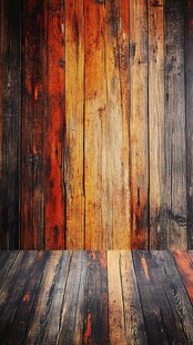 复古风斑驳木质背景墙