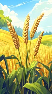 金色麦田的丰收景象