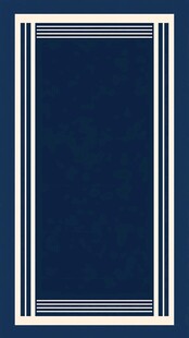 简约蓝白边框图案设计