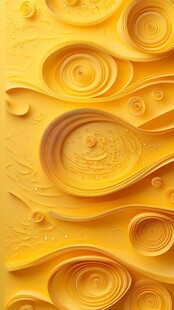 黄色立体螺旋纹理背景图