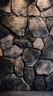 石砌墙面纹理质感展示