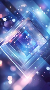 梦幻蓝紫几何光效背景图
