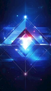 炫彩科技感几何光影背景图