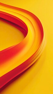 红黄渐变曲线艺术图案