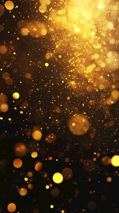 金色光斑背景梦幻粒子
