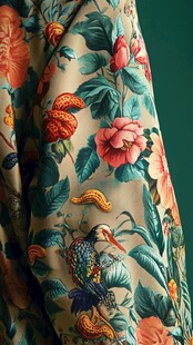 复古花卉刺绣精美服饰