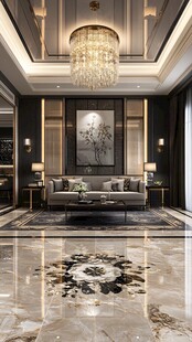 豪华现代中式风格客厅空间