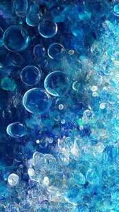 梦幻蓝色气泡艺术背景图