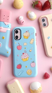 甜美风手机壳与可爱甜点