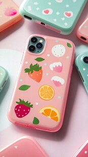 可爱水果图案手机壳