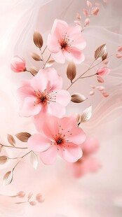 梦幻粉色樱花绽放画面