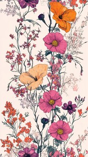 花卉图案设计 清新自然风