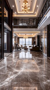 奢华大气的现代别墅客厅空间
