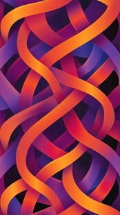 绚丽彩带交织抽象图案