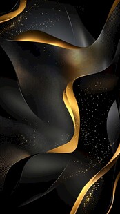黑金流动线条抽象背景图