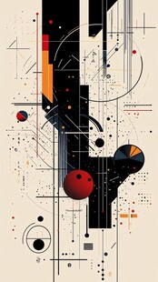 抽象几何艺术构成图案