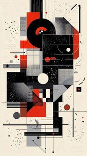 几何抽象艺术风格画作