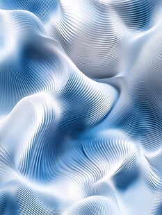 蓝白波浪纹理抽象背景图