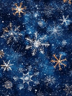 梦幻星空雪花背景图案