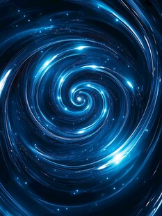 蓝色梦幻星空旋涡背景