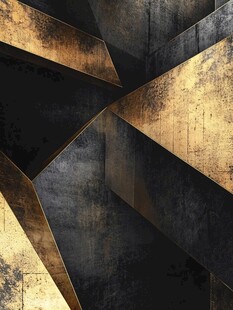 黑金几何抽象艺术背景