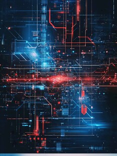 科技感电路抽象背景图