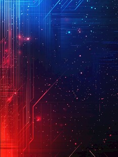 红蓝科技风抽象背景图