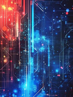 科技感炫酷电路背景图