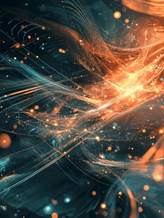 梦幻流光线条科技背景图