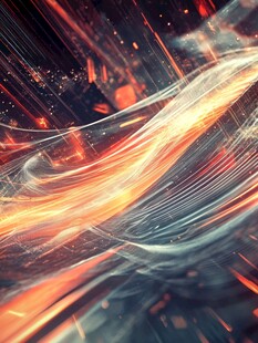 炫彩流动光线科技感画面